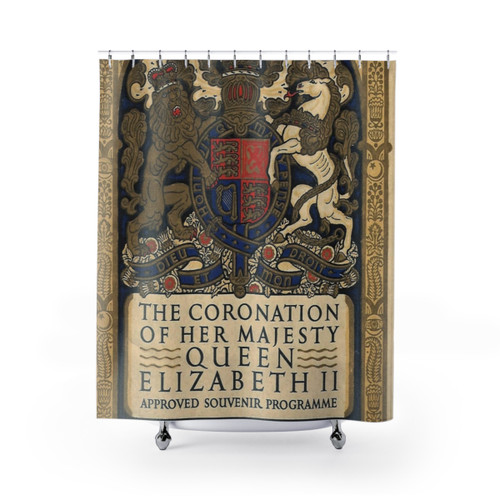 Queen Elizabeth II Coronation Souvenir Shower Curtains
