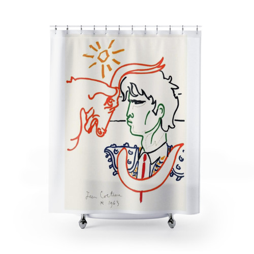 Jean Cocteau Artwork Shower Curtains