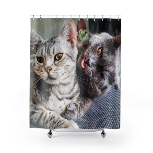 Apollo and Cosmos Patterned Shower Curtains