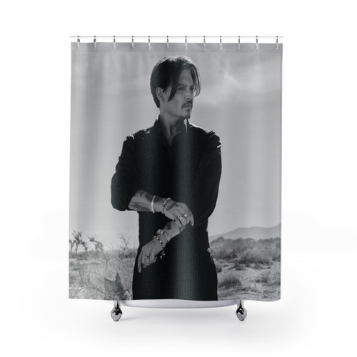 Minimalist Johnny Depp Shower Curtains