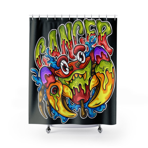 Cancer Zodiac Themed Shower Curtain