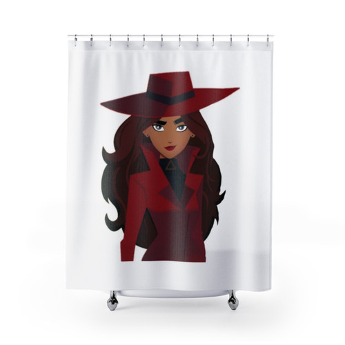 Carmen Sandiego Themed Shower Curtain