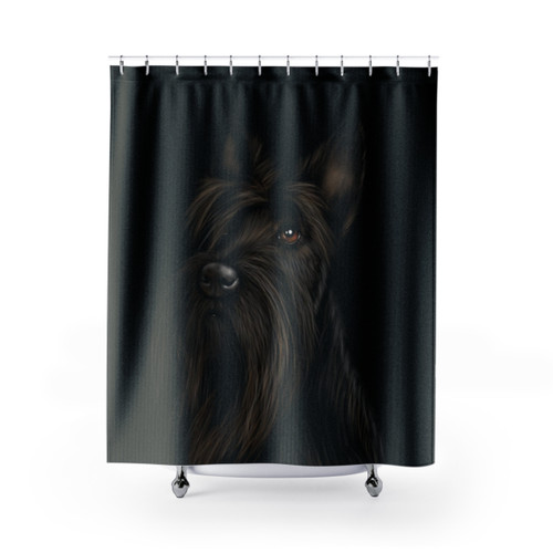 Scottish Terrier Black Shower Curtains