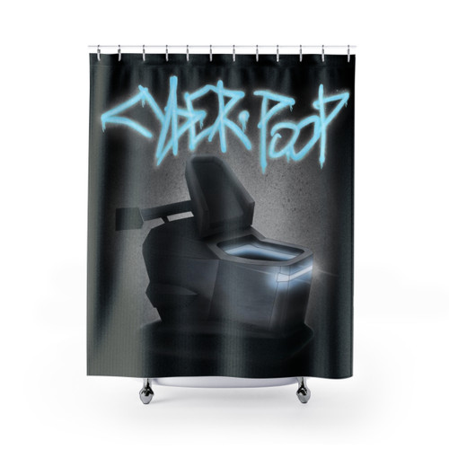 Cyber Poop Shower Curtains