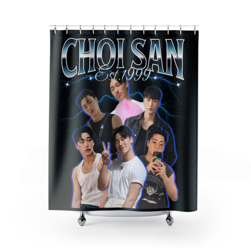 ATEEZ San 90s Shower Curtains