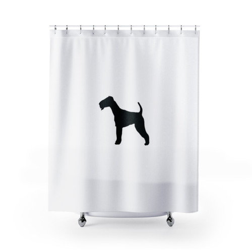 Irish Terrier Silhouette Shower Curtain