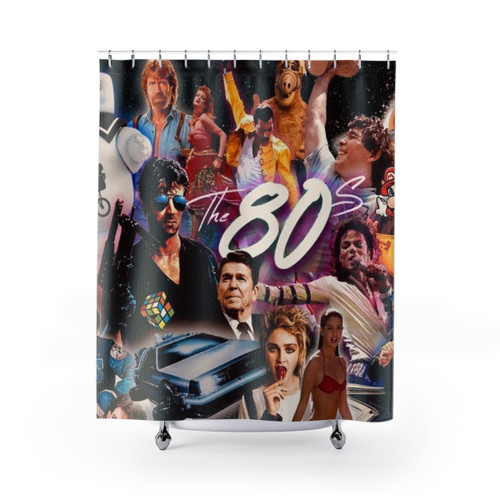 80s Pop Culture Shower Curtain