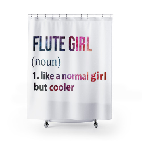 Galaxy Shower Curtains for Flute Lovers