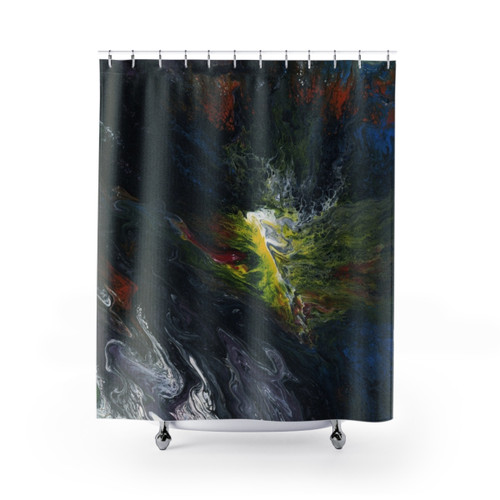 Cosmic Eruption Abstract Shower Curtain