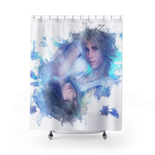 Final Fantasy X Shower Curtain Featuring Yuna and Tidus