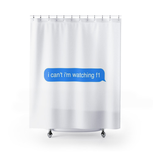 Formula 1 Themed Shower Curtain for F1 Racing Enthusiasts