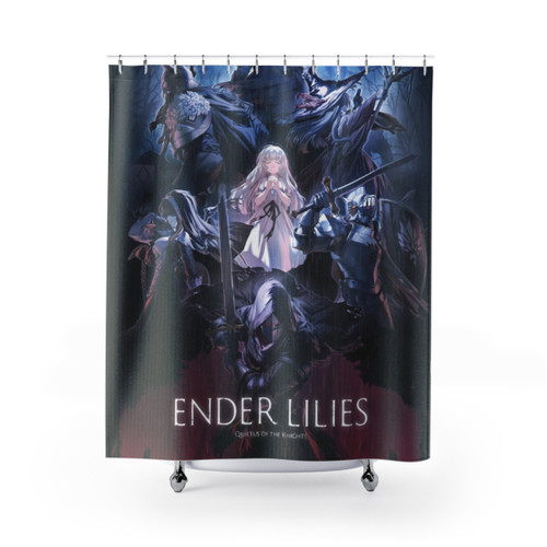 Ender Lilies Shower Curtain - Enchanting Fantasy Bathroom Decor