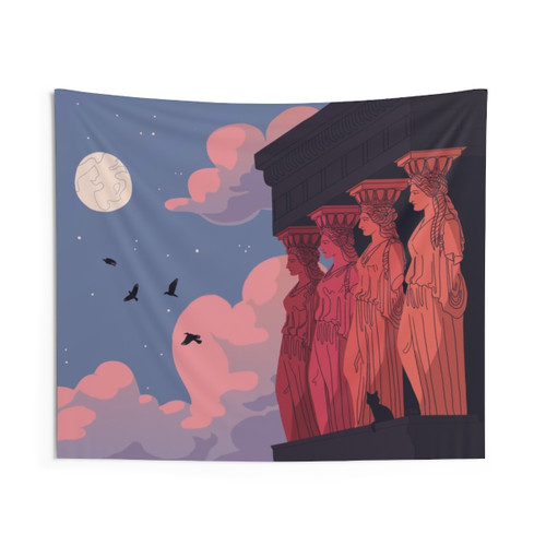 Ancient Greek Caryatids Tapestry Wall Hanging