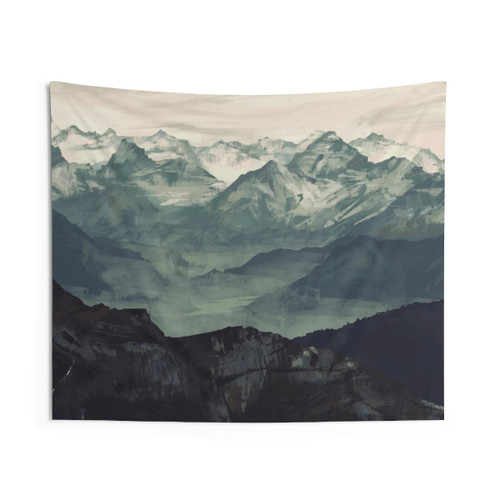 Mountain Fog Tapestry