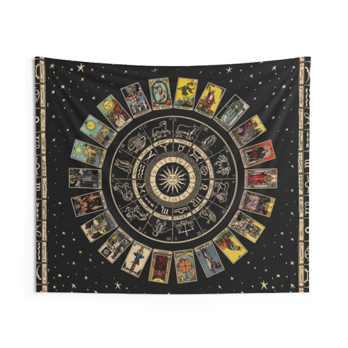 Zodiac & Tarot Astrology Tapestry Wall Hanging