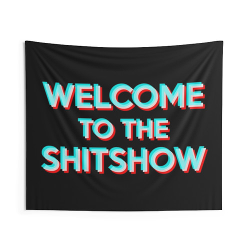 Trippy 3D Shitshow Tapestry for College Dorm and Home