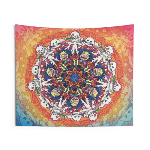 Kids See Ghosts Mandala Tapestry