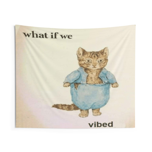 What If We Vibed? Cat Tapestry