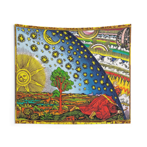 Flammarion Engraving Tapestry - Cosmic Design Wall Art
