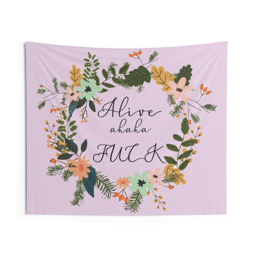 Funny Floral Tapestry Wall Hanging