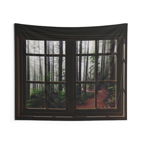 Forest Window Tapestry - Nature Landscape Wall Art