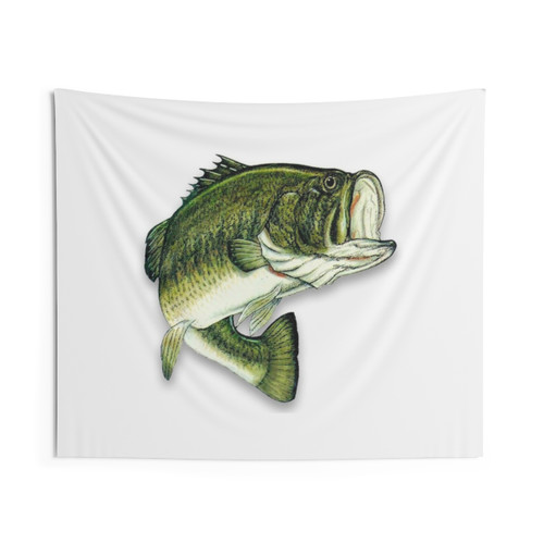 Large Mouth Bass Fishing Tapestry
