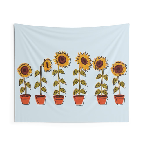 Vibrant Sunflower Tapestry Wall Hanging