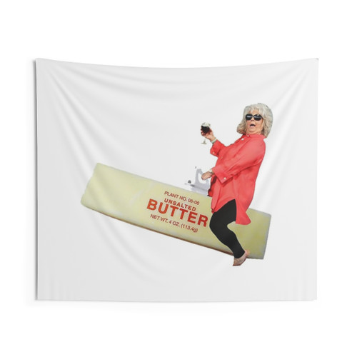 Paula Deen Butter Tapestry - Humorous Cooking Meme Wall Art