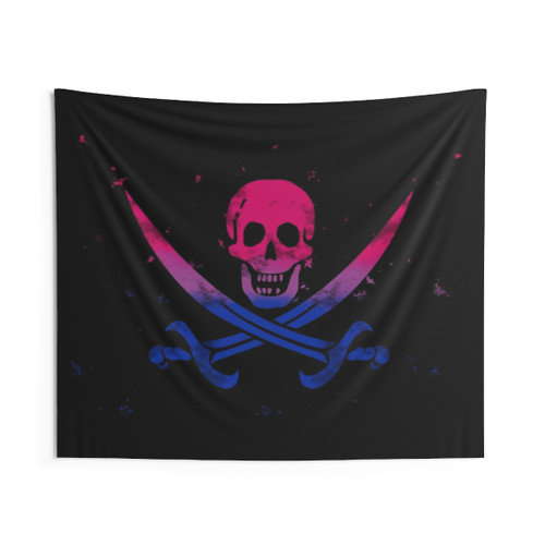 Bi Pride Pirate Flag Tapestry