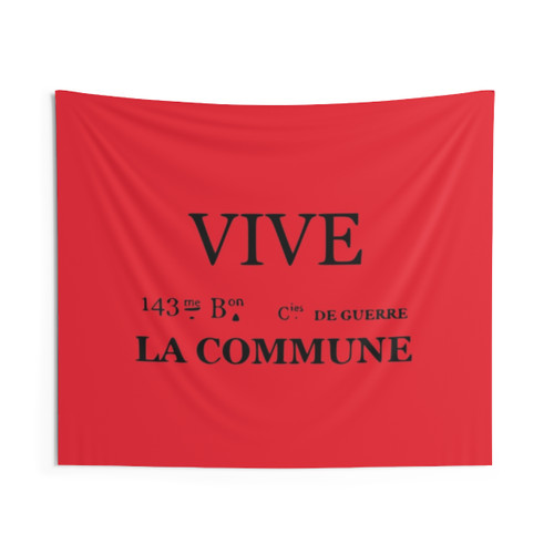 Paris Commune Vive la Commune Flag Tapestry