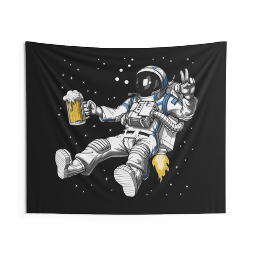 Astronaut Beer Party Tapestry - Cosmic Space Decor