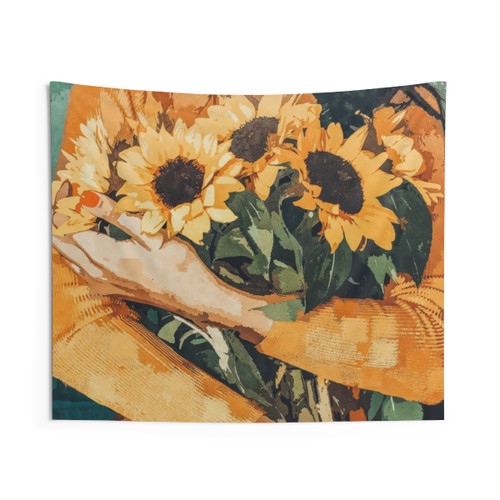 Watercolor Sunflowers Tapestry