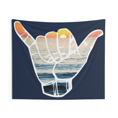 Shaka Tapestry - Vibrant Beach, Summer, and Surf Wall Hanging