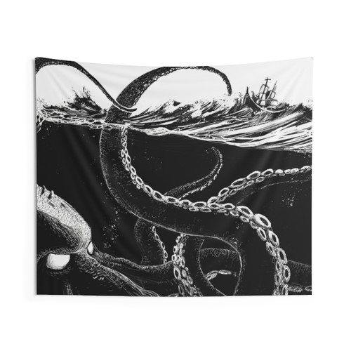 Kraken Tapestry - Mythical Sea Monster Wall Art