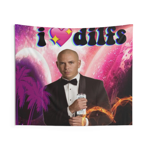 I Love DILF Tapestry - Funny Tapestry for Dorm or Apartment Decor