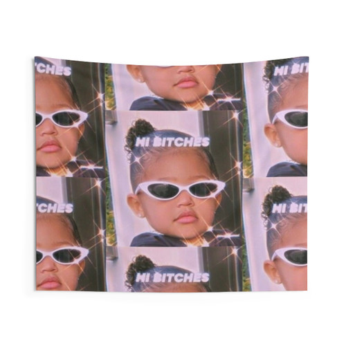 Stormi Jenner Themed Colorful Tapestry Wall Art