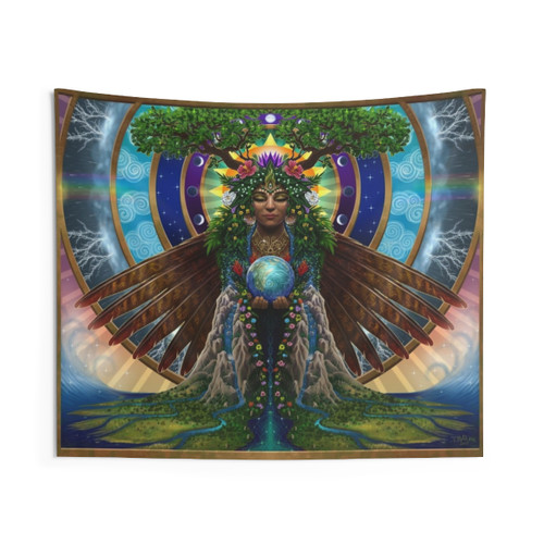 Gaia: Sacred Earth Goddess Tapestry