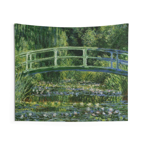 Claude Monet Water Lilies and Japanese Bridge Tapestry