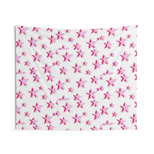 Pink and Red VSCO Star Pattern Tapestry