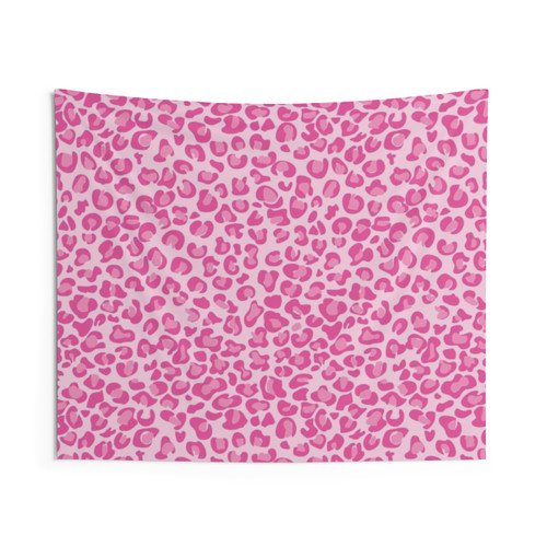 Pink Leopard Print Tapestry