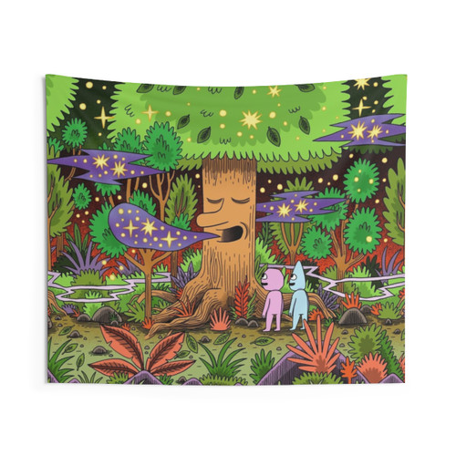 Enchanted Forest Tapestry with Magical Forest Scenes