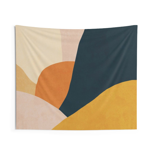 Colorful Mid-Century Sunset Tapestry