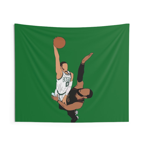 Jayson Tatum Dunk on LeBron Tapestry