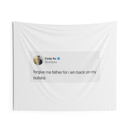 Vibrant tweet-inspired tapestry for stylish dorm room decor