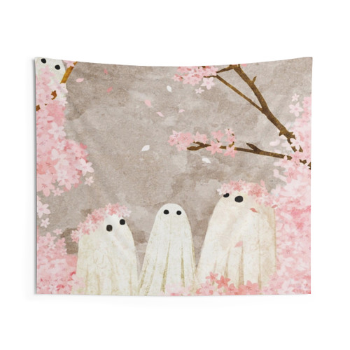 Cherry Blossom Party Tapestry - Spooky Spring Wall Decor