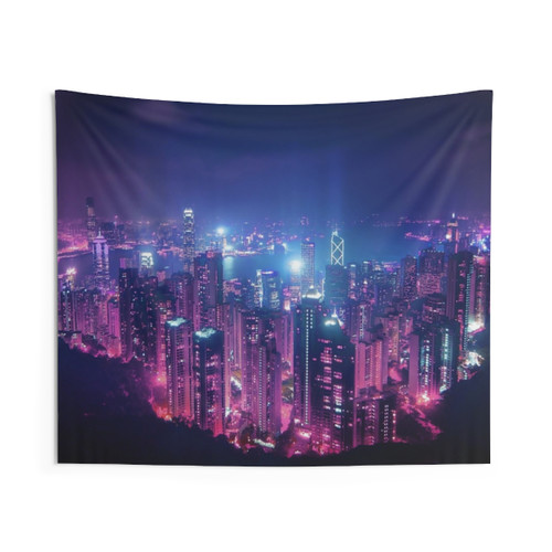 Hong Kong Neo Futuristic Tapestry