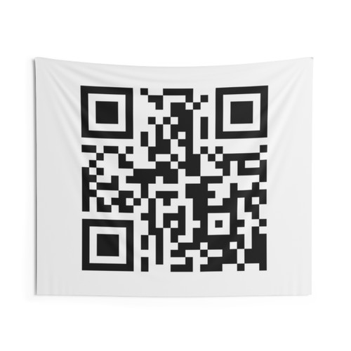 Funny QR Code Tapestry Linking to PornHub