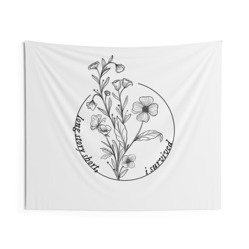 Taylor Swift Lyrics Flower Circle Tapestry