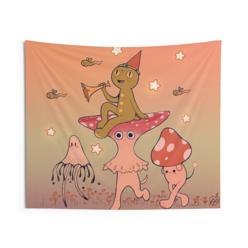 Whimsical Frog Prince Tapestry for Cottage Style Decor