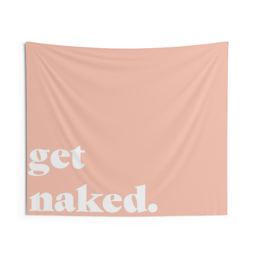 Get Naked Peach Graphic Tapestry